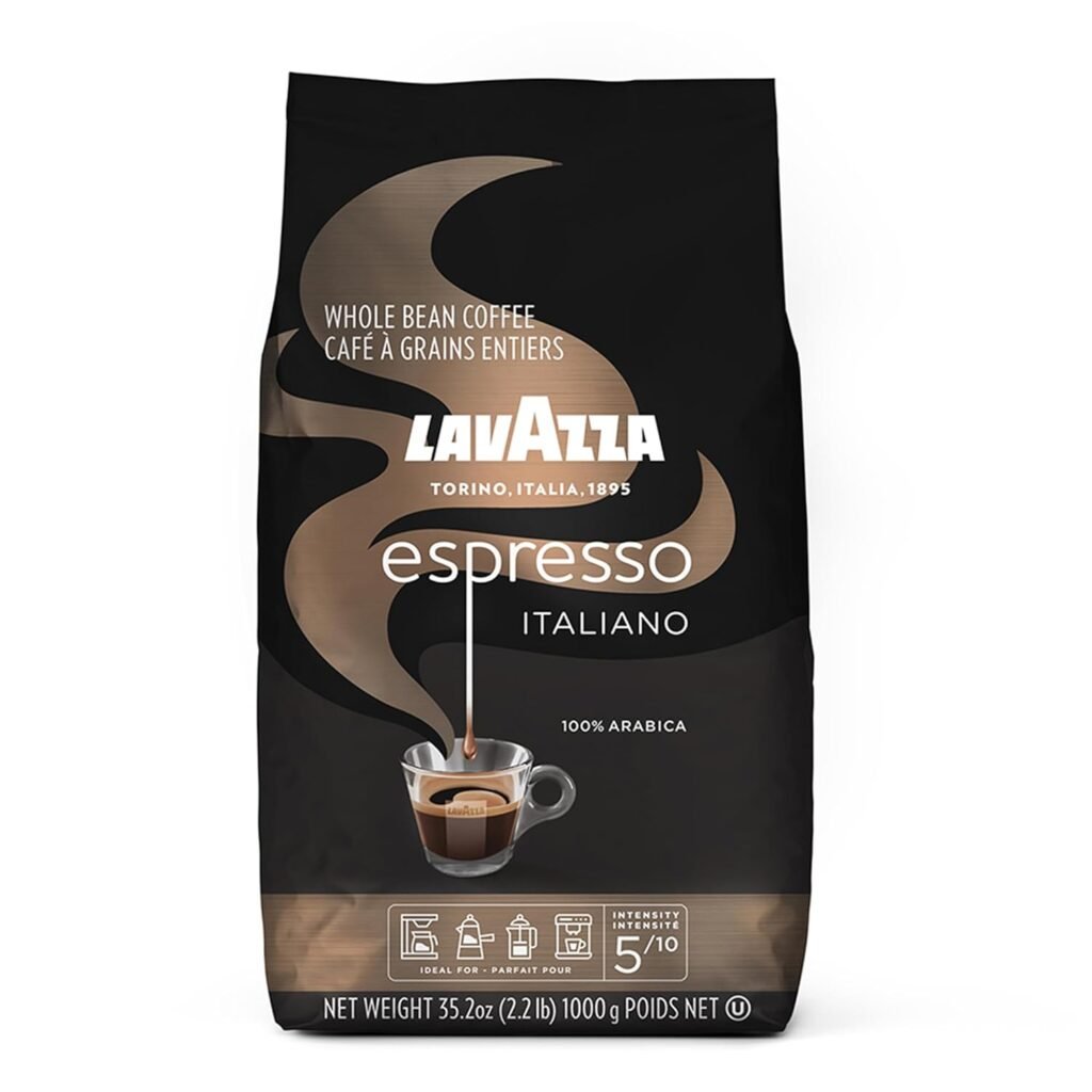 Lavazza Espresso Italiano Whole Bean Coffee Blend, Medium Roast, 2.2 Pound Bag (Packaging May Vary) Premium Quality, Non GMO, 100% Arabica, Rich bodied